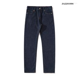 Men's Jeans Autumn Winter Mens Thick Dark Blue Men Straight Solid Colour Loose Fit Soft Premium Jean Pants
