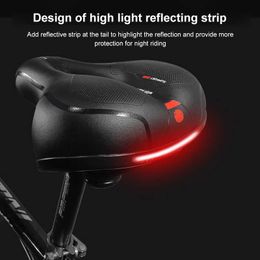 s GEL Bicycle Men Women Thicken MTB Road Cycle Saddle Hollow Breathable Waterproof With Light Soft Cycling Bike Seat 0131