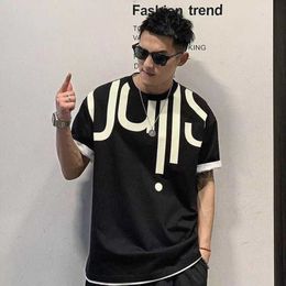 Men's T-Shirts Summer Streetwear Mens T Shirts Holiday Vacation Men Harajuku Shirt Short Sleeve Casual T Shirt Graphic Large Letter Printing Y2302