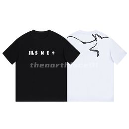 Design Luxury Fashion Brand Mens T Shirt Front And Back Design Letter Print Short Sleeve Summer Loose T-shirt Top Black White