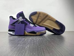 Edizione limitata 4s Man Basketball Designer Shoes Purple Dynasty Varsity Rosso Nero Fashion Sport Chaussures Zapatos Sneakers Taglia US7-12