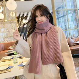 Scarves 2023 Winter Wool Scarf Women Pashmina Shawls Warm Blanket Wraps Female Foulard Bandana Brand Thick Print