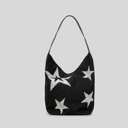 Evening Bags Casual Star Canvas Large Tote Bag Designer Diamonds Lady Handbags Hobos Shoulder Shinny Big Crossbody Shopper Purses