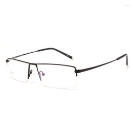 Sunglasses Frames Men Optical Eyeglasses Glasses Fashion Myopia Titanium Frame Golden Half Thin Glasses8095