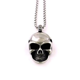Pendant Necklaces Personality Skull Skeleton Pattern Necklace Cool And Fashion Vintage Style Charm Stainless Steel Provide Drop