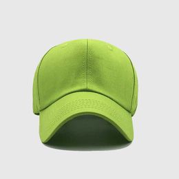 Ball Caps Green Baseball Cap Spring And Summer Man's Caps Solid Colour Cotton Girl Versatile Sunshade Casual female Hat Cap For Boy G230201