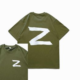 Men's TShirts New Summer Casual Russian Z T Shirt for Men Fashion Cotton Short sleeve Oneck Fashion Women Tshirt Male loose Tops Unisex G230131