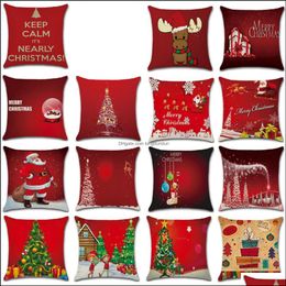 Pillow Case Santa Claus Crystal Ball Cushion Er Cross Border Car Decorative Drop Delivery Home Garden Textiles Bedding Supplies Dh4A1