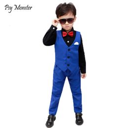 Suits Boys Burgundy Short Suits Vest Set Slim Fit Ring Bearer Suit For Boys Formal Classic Costume Wedding Birthday Party Gift F158 230131