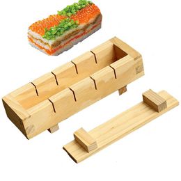 Sushi Tools Maker Rice Mold Wooden Making Kit Set For Oshizushi Kitchen Accessaries Cooking Tool 230201