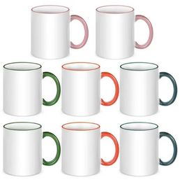 11 oz Ceramic Sublimation Coffee Mug Porcelain Blank White mugs blanks Packed for Tea Milk Latte Hot Cocoa tt0201