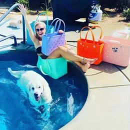 Large Beach Bag Summer EVA Basket Women Picnic Beach Tote Bag With Holes Waterproof Handbag Pouch Shopping Shoulder Bag 230201