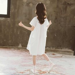 Girl's es Cotton Simple Girls Unique Design Fashion Teen Dress New Summer Children Baby Clothing Cute Breathable #6299