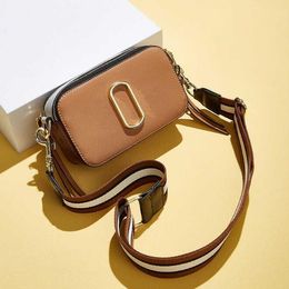 2023Womens Bag Wide Shoulder Strap Fashion Messenger Single Bags Small Square Camera Bag Solid Colour fashionable shoulder bag
