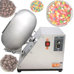 Coating Polishing Machine Small Sugar Film Coating Pan Machine For Chocolate Dragee Peanut