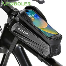 Panniers s NEWBOLER Bike 1.5L Frame Front Tube Cycling Bicycle Waterproof Phone Case Holder 7 Inches Touchscreen Bag Accessories 0201