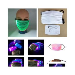 Party Masks Halloween Led Anti Dust Mask Luminous With Usb Charge 7 Colors Changeable For Break Dance Dj Music Drop Delivery Home Ga Otyoo