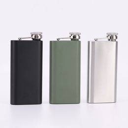 120ML Portable 304 Stainless Steel Square Hip Flask Pocket Whisky Wine Bottles 4oz