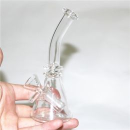 Mini glass Oil Rigs Glass Bong Accessory Silicone Mouthpieces Oil Rigs Heady Bubbler Water Bong with glass bowl