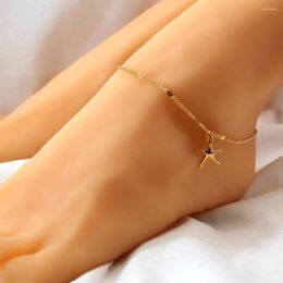 Anklets Metal Starfish Chain Anklet Barefoot Sandals Foot Jewellery Leg On Ankle Bracelets For Women Female Beach