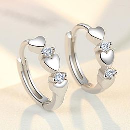 Hoop Earrings Small Hearts Women Earring Versatile Low-key Accessories Valentine's Day Gift Korean Fashion