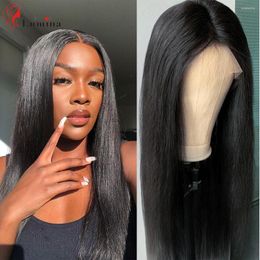 Brazilian Straight Lace Front Wig Pre Plucked With Baby Hair Remy Human 13x6 Frontal Closure