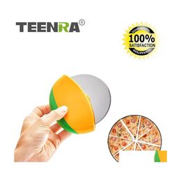 Baking Pastry Tools Pizza Cutter Wheel Dough Roller Knife Stainless Steel For Pies Waffles And Cookie Drop Delivery Home Garden Ki Dhqpm