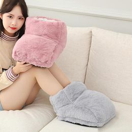 Carpets High Top Electric Heating Slippers USB Rechargeable Foot Cushion Comfortable Washable For Home Bedroom Sleeping