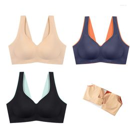 Sandals Women Latex Underwear Ladies No Steel Ring Push-Up Comfortable Buckle Vest Style Bra