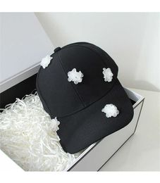 Ball Caps 202209-shi dropshipping acrylic pure white flowers street designer style lady baseball hat leisure visors cap G230201