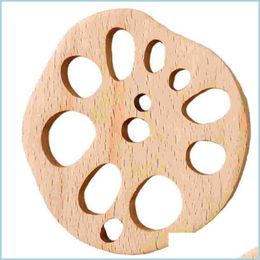 Mats Pads Wooden Cup Pad Lotus Root Adorable Placemat Decor Table Heat Insation Mat For Home Bar Shop Resturant Drop Delivery Gard Dhvwu