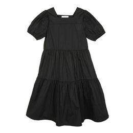 Girl's es Kids Teen Girls Puff Sleeve Midi 2022 New Summer Children Beach Dress Cotton Clothes Ruffles Black and White #6301 0131