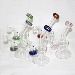 Recycler Glass Beaker Bong Showhead Percolator Mini Oil Rigs 14mm Female Joint With Bowl Quartz Banger Water Pipes