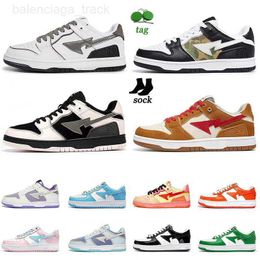 Top Quality Mens Womens Platform Low Bapestas Sta Sk8 Running Shoes Bapesta Stas Apes Classic Orange Camo Designer