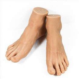 2023 Tpe 25*15cm Adult Toys Male Foot Mannequin Shoe Blood Vesse Silicone Photography Silk Stockings Jewellery Model Soft Silica Gel Masturbation E090