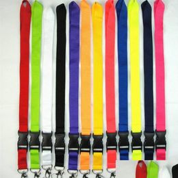 Party Favour 20Pcs Solid Simple Colour Lanyard For Mp3/4 Cell Phone Key Chain Lanyards Wholesale 886 B3 Drop Delivery Home Garden Fest Dh7An