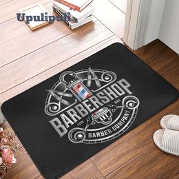 Carpet Barber Shop Sign Barbershop Doormat Soft Rug Non-Slip Welcome Mats for Home Kitchen Washable Bathtub Shower Decorative 230131