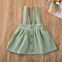 Girl's Summer Clothing Toddler Kids Baby Girls Party Strap Suspender Gown Solid Overalls Dresses Corduroy Outfits