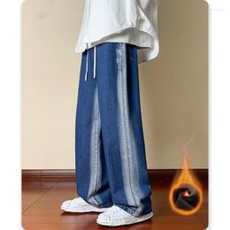 Jeans da uomo Pantaloni in denim nero da uomo Hip Hop Dritto Streetwear giapponese Hippie Allentato Casual Abbigliamento scuro Design di giunture