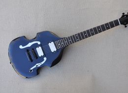 6 Strings Black Electric Guitar with Humbuckers Rosewood Fretboard Can be customized as request