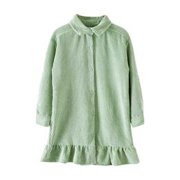 Girl's School Fashion Children's Clothes Kids For Girls Shirt es Casual Long Sleeve Peter pan collar Baby Girl Dress