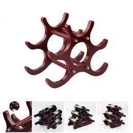 Tabletop Wine Racks Wooden Holders Kitchen Assembled Display Stand Organizer Bar Storage Cabinet Bottle 230131