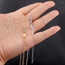 Anklets Gold Silver Colour No Fading Bohemian Beach Barefoot Anklet Stainless Steel Beads Lucky Amulet & Bangles For Women 2023