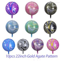 Party Decoration 10pcs 22inch 4D Round Helium Balloon Marble Texture Foil Balloons Wedding Birthday Decoations Kids Adult Baby Toy