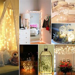 Strings LED Fairy Lights Copper Wire String Light Holiday Outdoor Lamp Garland For Christmas Tree Wedding Party Decoration Ornament