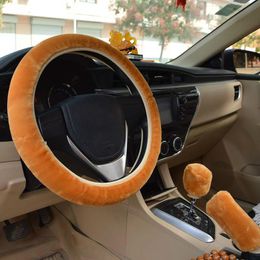 Steering Wheel Covers Cover Plush Handle Glove Thick Warmthick Car Environmental Protection And TastelessSteering