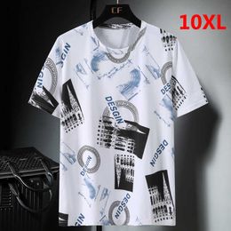 Men's T-Shirts Oversize t-shirt men's oversize 10xl T-shirt summer hip hop casual print ice silk T-shirt oversize 9xl10xl loose fit Y2302