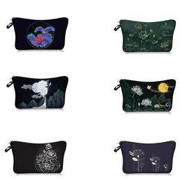 Cosmetic Bags & Cases Women Make-up Lotus Pond Moonlight Series Bag Clutch Toiletry