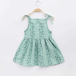 Girl's es New Girls Sleeveless Cute Children's Short Skirt Princess Baby Pink Halter Child Dress