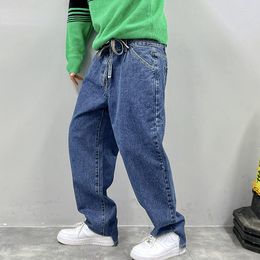 Men's Jeans Streetwear Creative Cut Baggy Korean Style Hip Hop Denim Straight Cargo Pants Men Clothing Harajuku Trousers